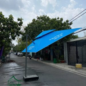 Dù che lệch tâm vuông nghiêng theo hướng nắng kích thước 3mx3m