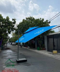 Dù che lệch tâm vuông nghiêng theo hướng nắng kích thước 3mx3m
