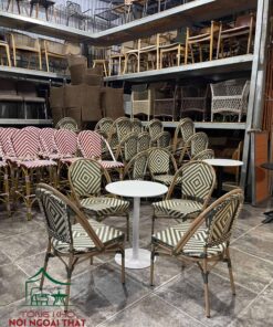 Ghế cafe đan sợi mây nhựa cao cấp BGCF60 - Ảnh 2