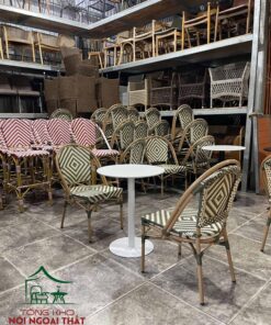 Ghế cafe đan sợi mây nhựa cao cấp BGCF60 - Ảnh 4