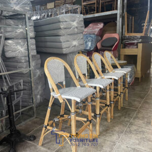 Ghế bar cafe đan sợi nhựa giả mây BGBTT01