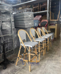 Ghế bar cafe đan sợi nhựa giả mây BGBTT01