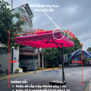 Dù che lệch tâm vuông 2m5x2m5