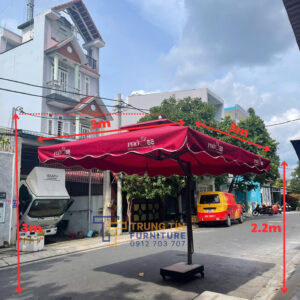 Dù che lệch tâm vuông 3mx3m