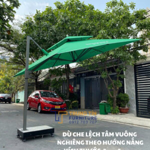 Dù che lệch tâm vuông nghiêng theo hướng nắng KT 3mx3m