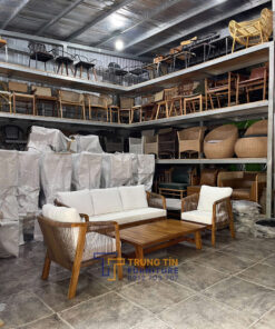 Sofa gỗ teak đan sợi nhựa giả mây kháng tia UV SCFTT01 3 Sofa gỗ teak đan sợi nhựa giả mây kháng tia UV SCFTT01 - Ảnh 2