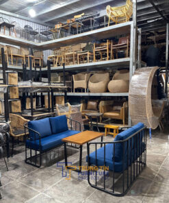 Sofa khung sắt sơn tĩnh điện nệm ngồi vải SCFTT