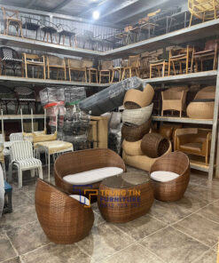 Sofa cafe nhựa giả mây SCFTT
