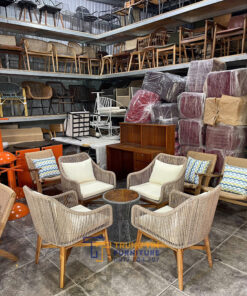 Bàn ghế gỗ đan dây BGCFTT 3 Bàn ghế gỗ đan dây BGCFTT - Ảnh 2