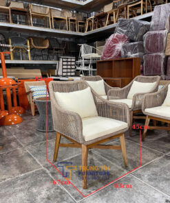 Bàn ghế gỗ đan dây BGCFTT