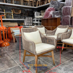 Bàn ghế gỗ đan dây BGCFTT