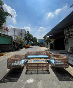 Bàn ghế nhựa giả mây 005
