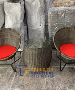Bàn ghế nhựa giả mây 009