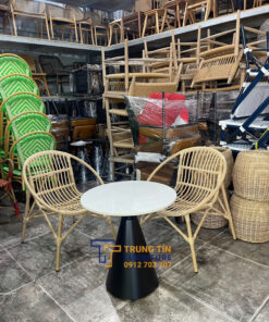 Bàn ghế nhựa giả mây 021