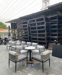 Bàn ghế nhựa giả mây 030