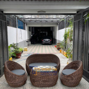 Bàn ghế nhựa giả mây 033