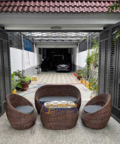 Bàn ghế nhựa giả mây 033