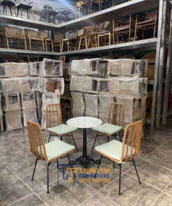 Bàn ghế nhựa giả mây 037