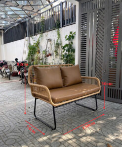 Bàn ghế nhựa giả mây 046
