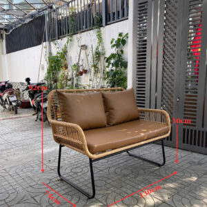 Bàn ghế nhựa giả mây 046