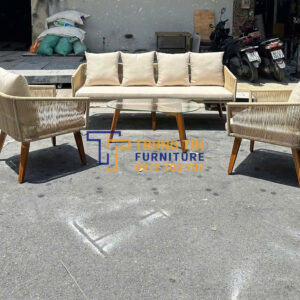 Bàn ghế nhựa giả mây 051