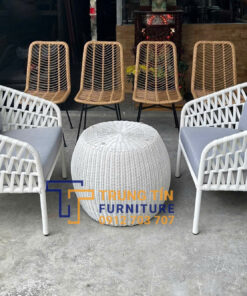 Bàn ghế nhựa giả mây 056