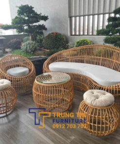 Bàn ghế nhựa giả mây 059