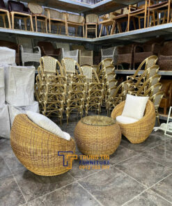 Bàn ghế nhựa giả mây 054 3 Bàn ghế nhựa giả mây 054 - Ảnh 2