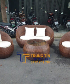 Bàn ghế nhựa giả mây 064