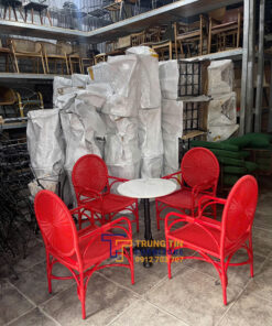 Bàn ghế nhựa giả mây 080