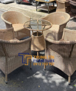 Bàn ghế nhựa giả mây 081 3 Bàn ghế nhựa giả mây 081 - Ảnh 2