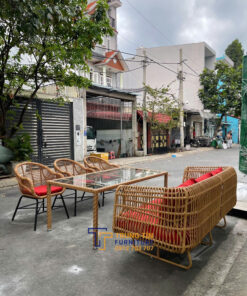 Bàn ghế nhựa giả mây 090 4 Bàn ghế nhựa giả mây 090 - Ảnh 2