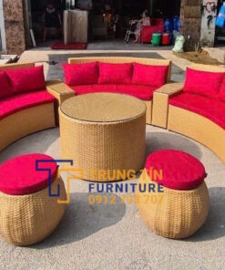 Bàn ghế giả mây sân vườn 026 3 Bàn ghế giả mây sân vườn 026 - Ảnh 2