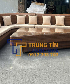 Bàn ghế nhựa giả mây 094
