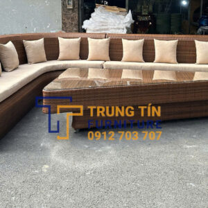 Bàn ghế nhựa giả mây 094