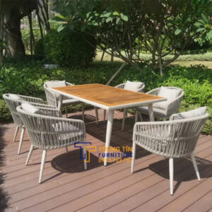 Bàn ghế nhựa giả mây 098