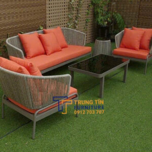 Bàn ghế nhựa giả mây 101