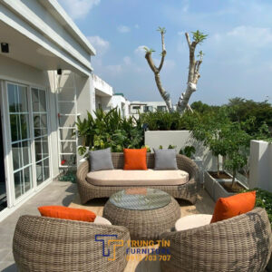 Bàn ghế nhựa giả mây 103