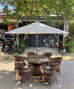 Bàn ghế nhựa giả mây 104