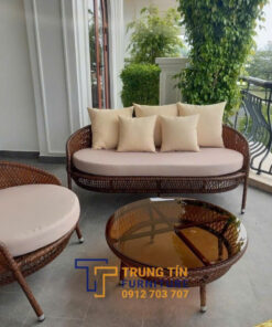Bàn ghế nhựa giả mây 105
