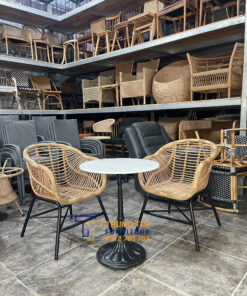 Ghế khung sắt đan sợi nhựa giả mây 107 6 Ghế khung sắt đan sợi nhựa giả mây 107 - Ảnh 3