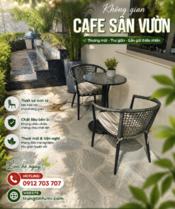 Bàn ghế cafe sân vườn 038