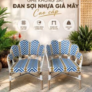 Ghế nhựa giả mây 115